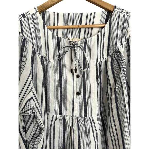 a.n.a A New Approach Striped Peasant Blouse - Women’s 1X-EUC - Picture 3 of 6